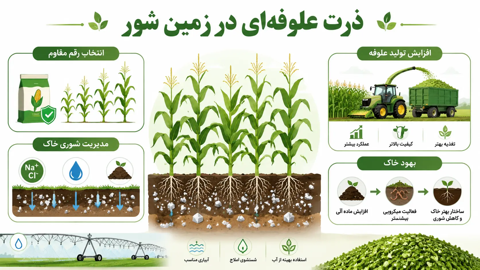 افزایش عملکرد و کاهش اثرات شوری در مزارع ذرت با آب پردازش شده