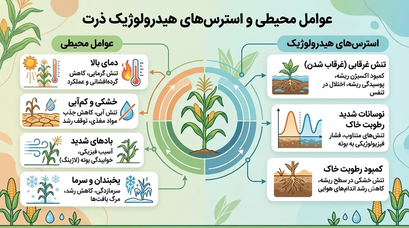 علت زرد شدن برگ ذرت