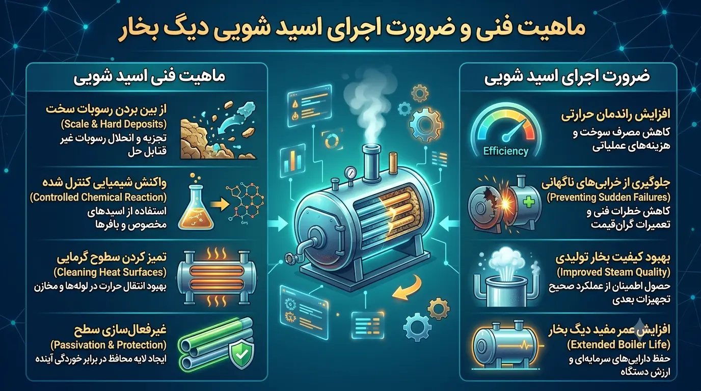 اسید شویی دیگ بخار