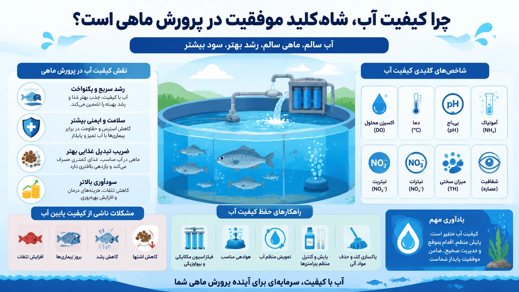 تصفیه آب استخر پرورش ماهی